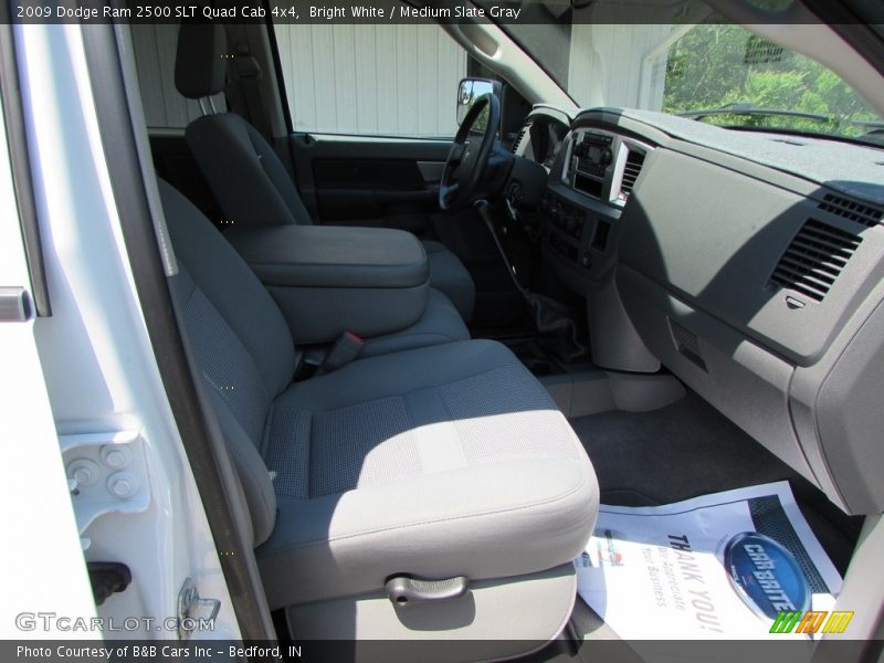 Bright White / Medium Slate Gray 2009 Dodge Ram 2500 SLT Quad Cab 4x4
