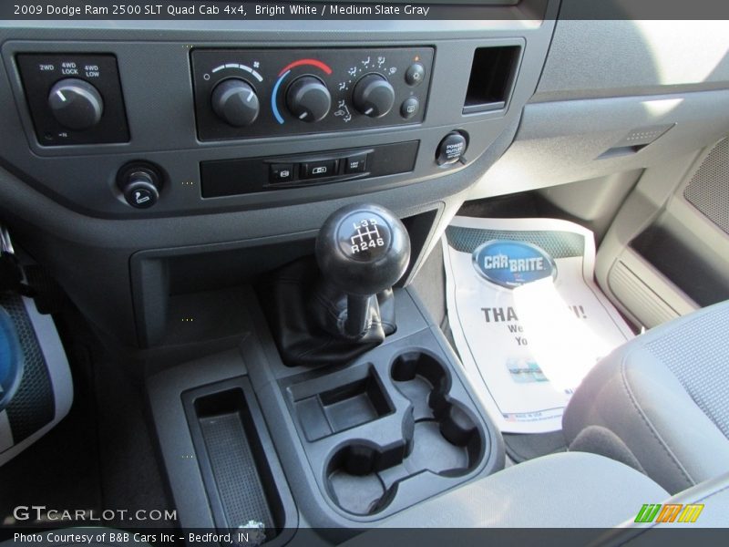 Bright White / Medium Slate Gray 2009 Dodge Ram 2500 SLT Quad Cab 4x4