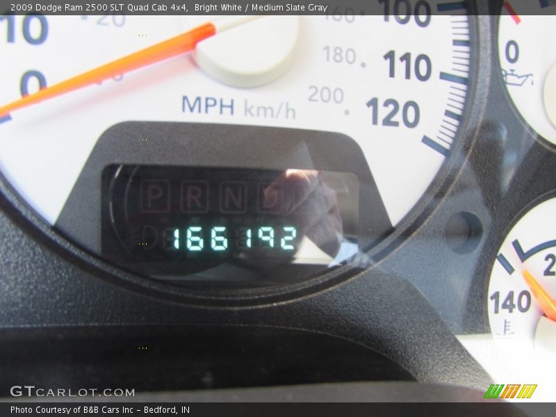 Bright White / Medium Slate Gray 2009 Dodge Ram 2500 SLT Quad Cab 4x4