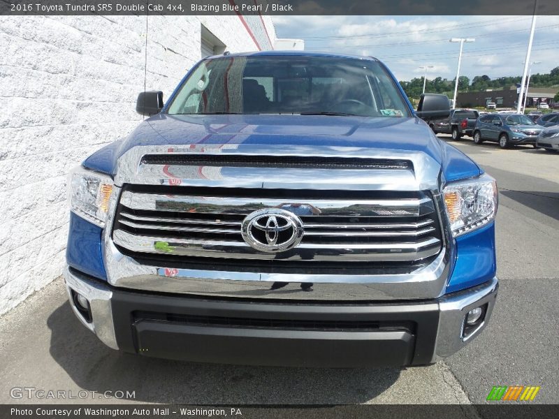 Blazing Blue Pearl / Black 2016 Toyota Tundra SR5 Double Cab 4x4