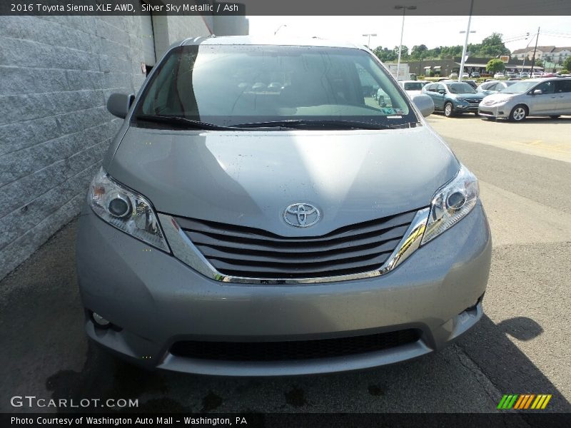 Silver Sky Metallic / Ash 2016 Toyota Sienna XLE AWD
