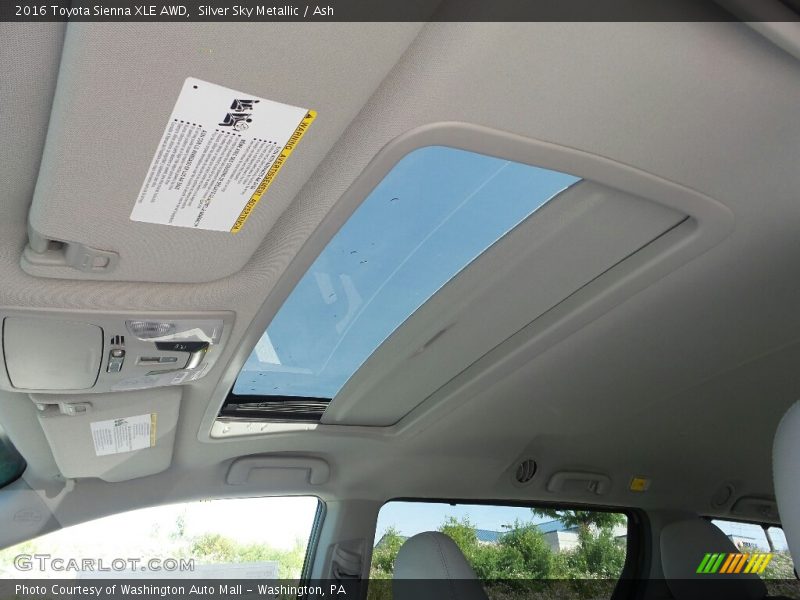 Silver Sky Metallic / Ash 2016 Toyota Sienna XLE AWD
