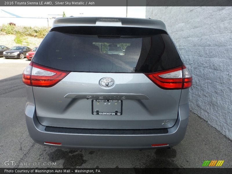 Silver Sky Metallic / Ash 2016 Toyota Sienna LE AWD