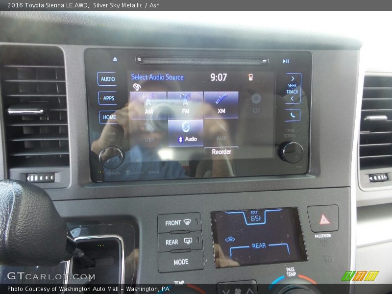 Silver Sky Metallic / Ash 2016 Toyota Sienna LE AWD