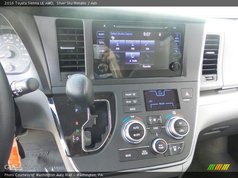 Silver Sky Metallic / Ash 2016 Toyota Sienna LE AWD