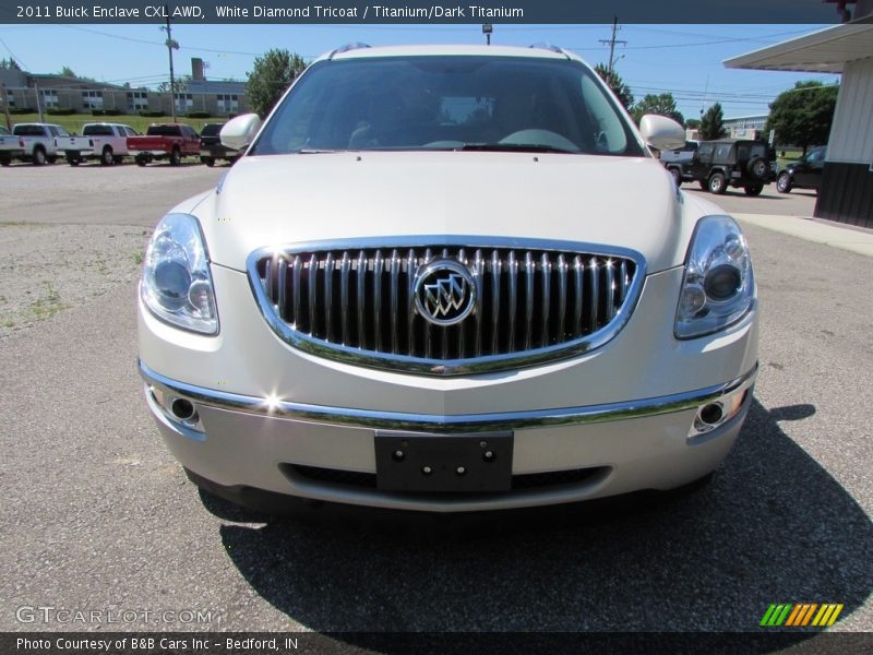White Diamond Tricoat / Titanium/Dark Titanium 2011 Buick Enclave CXL AWD