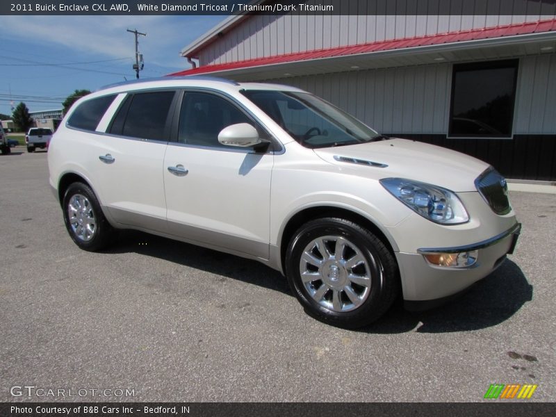 White Diamond Tricoat / Titanium/Dark Titanium 2011 Buick Enclave CXL AWD