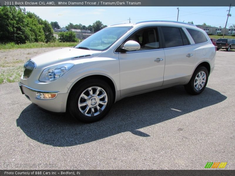 White Diamond Tricoat / Titanium/Dark Titanium 2011 Buick Enclave CXL AWD