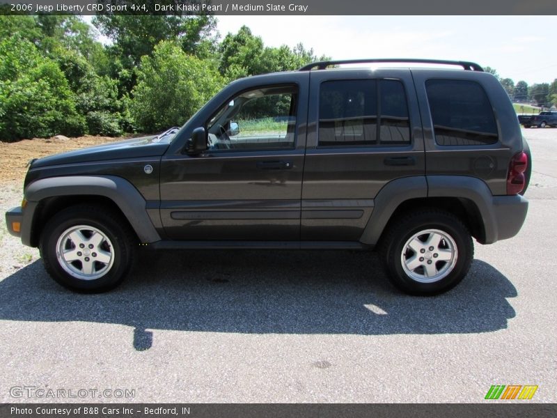 Dark Khaki Pearl / Medium Slate Gray 2006 Jeep Liberty CRD Sport 4x4