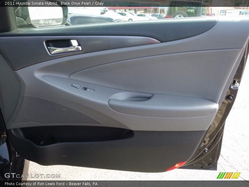 Black Onyx Pearl / Gray 2011 Hyundai Sonata Hybrid