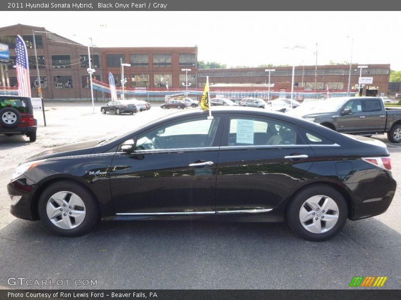 Black Onyx Pearl / Gray 2011 Hyundai Sonata Hybrid