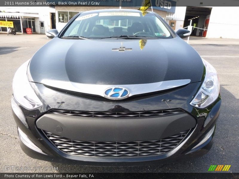 Black Onyx Pearl / Gray 2011 Hyundai Sonata Hybrid