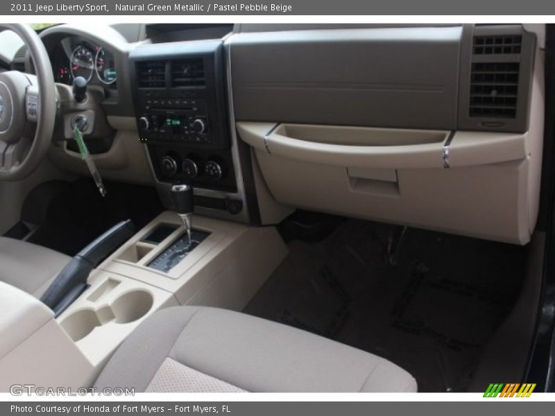 Natural Green Metallic / Pastel Pebble Beige 2011 Jeep Liberty Sport