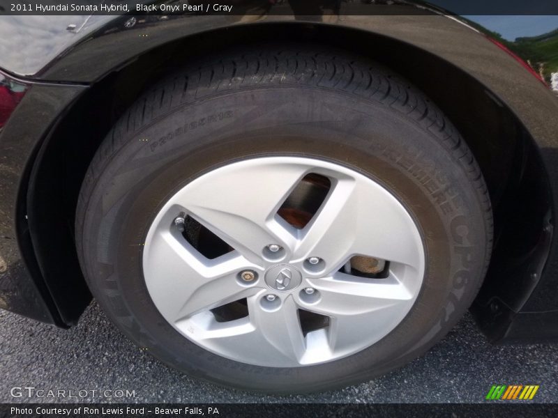 Black Onyx Pearl / Gray 2011 Hyundai Sonata Hybrid