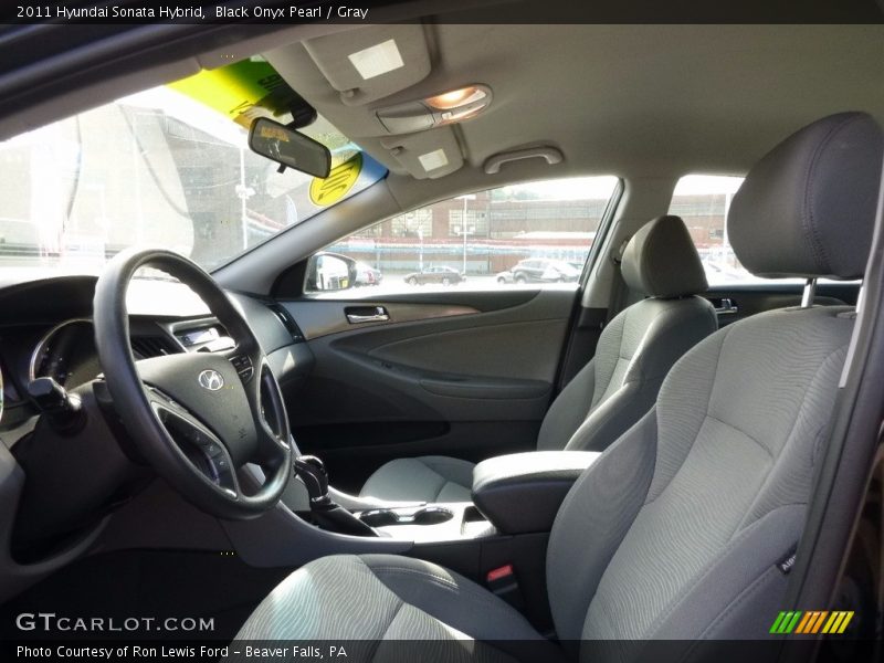 Black Onyx Pearl / Gray 2011 Hyundai Sonata Hybrid
