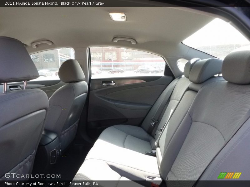 Black Onyx Pearl / Gray 2011 Hyundai Sonata Hybrid