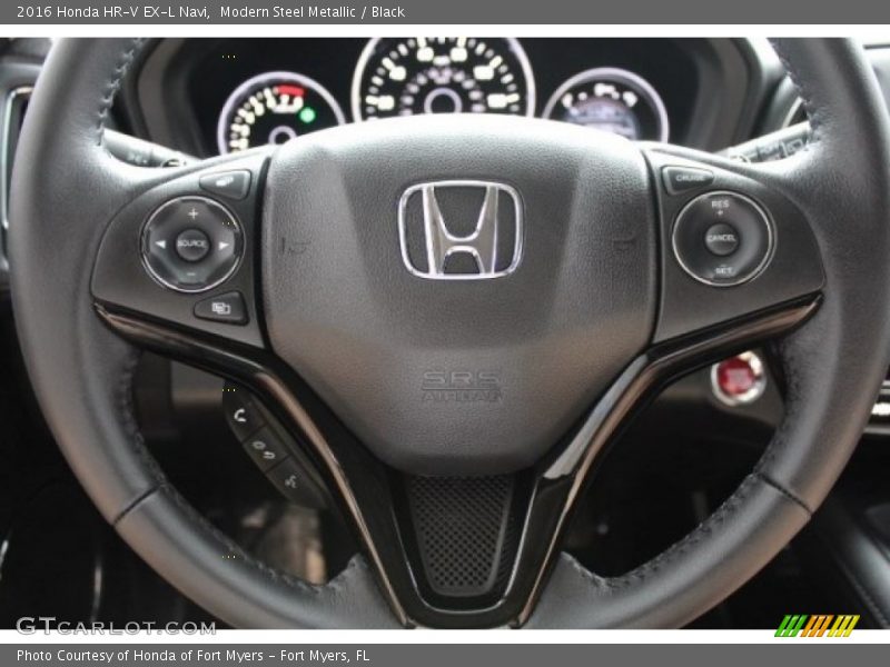 Modern Steel Metallic / Black 2016 Honda HR-V EX-L Navi