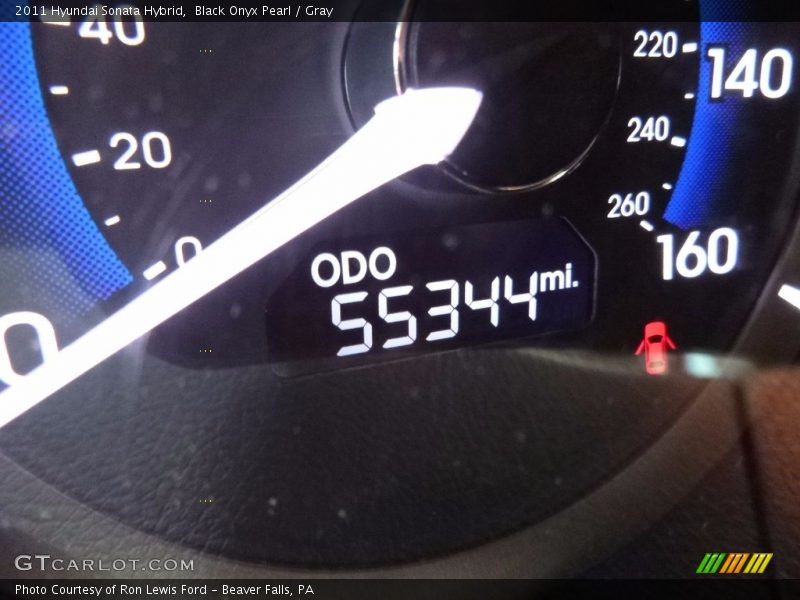 Black Onyx Pearl / Gray 2011 Hyundai Sonata Hybrid