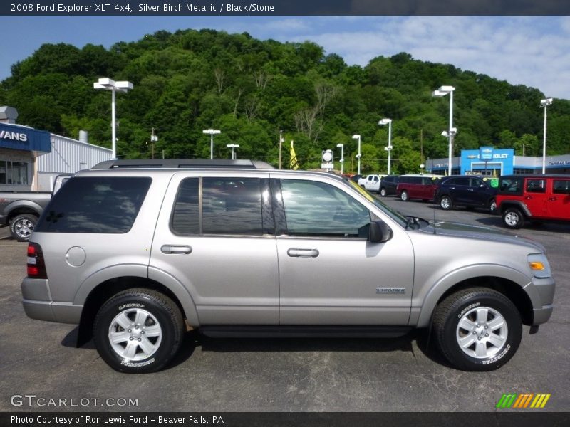 Silver Birch Metallic / Black/Stone 2008 Ford Explorer XLT 4x4