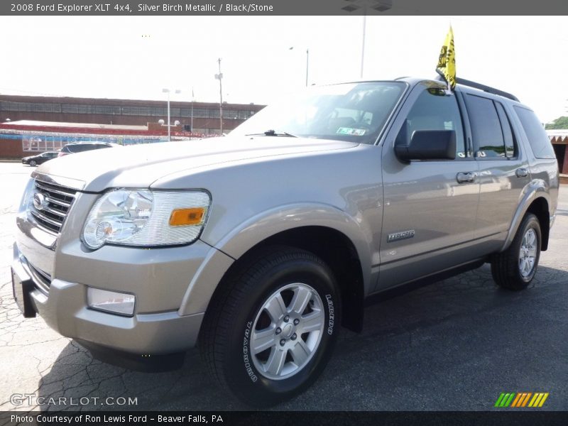 Silver Birch Metallic / Black/Stone 2008 Ford Explorer XLT 4x4