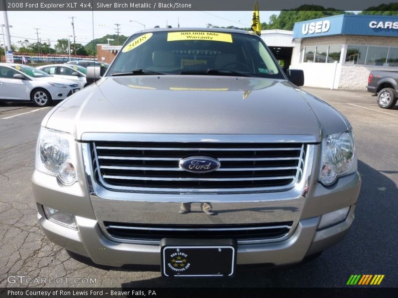 Silver Birch Metallic / Black/Stone 2008 Ford Explorer XLT 4x4