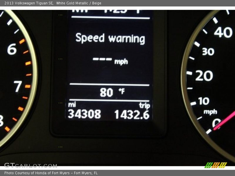 White Gold Metallic / Beige 2013 Volkswagen Tiguan SE