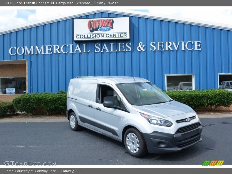 Silver / Pewter 2016 Ford Transit Connect XL Cargo Van Extended