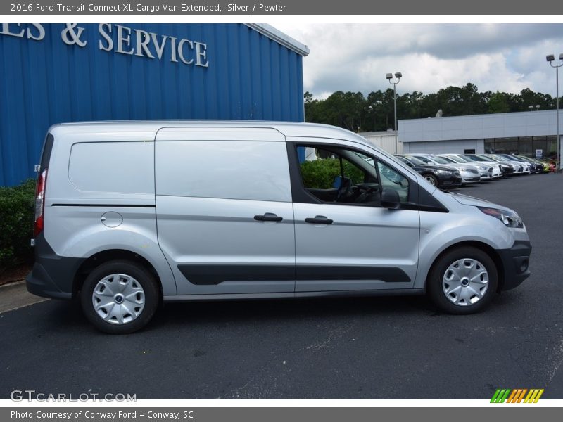 Silver / Pewter 2016 Ford Transit Connect XL Cargo Van Extended