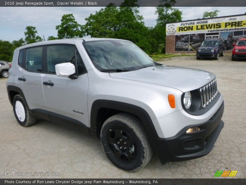 Glacier Metallic / Black 2016 Jeep Renegade Sport