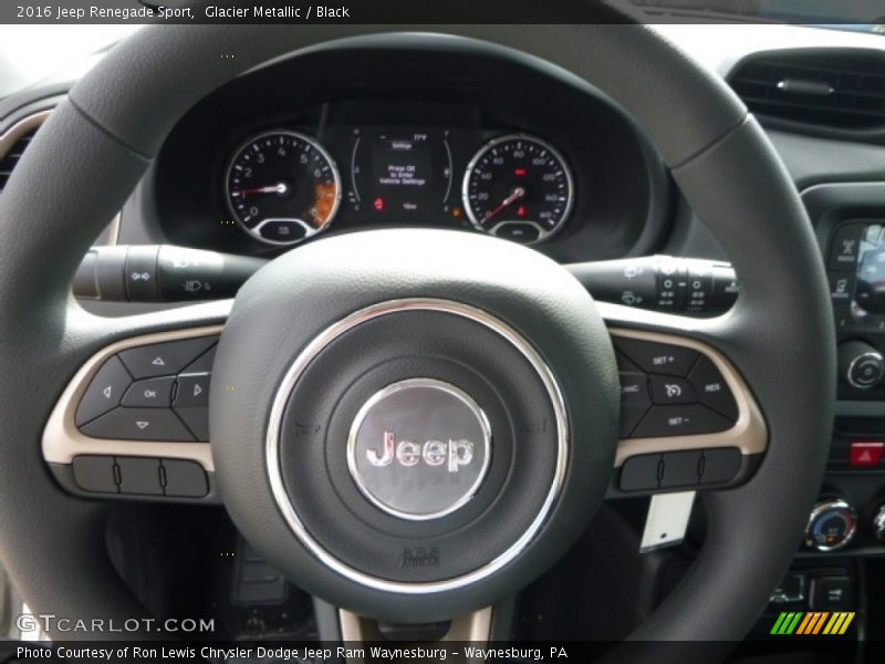 Glacier Metallic / Black 2016 Jeep Renegade Sport
