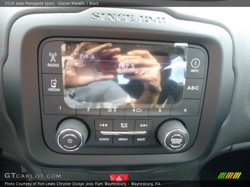 Glacier Metallic / Black 2016 Jeep Renegade Sport