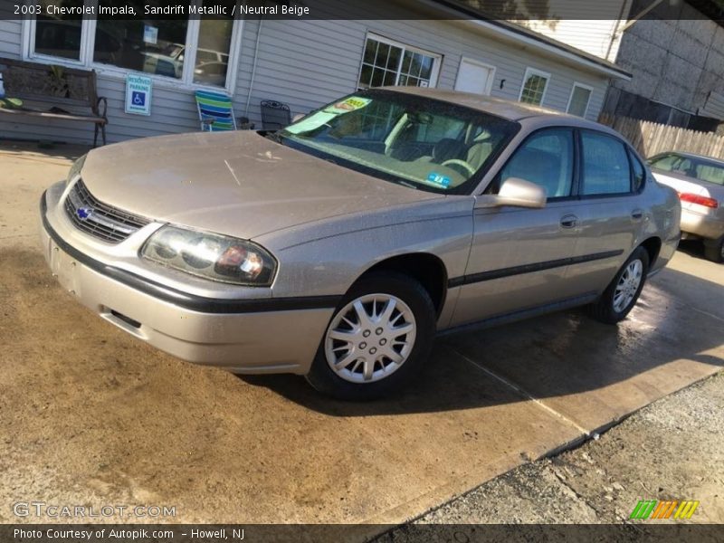 Sandrift Metallic / Neutral Beige 2003 Chevrolet Impala