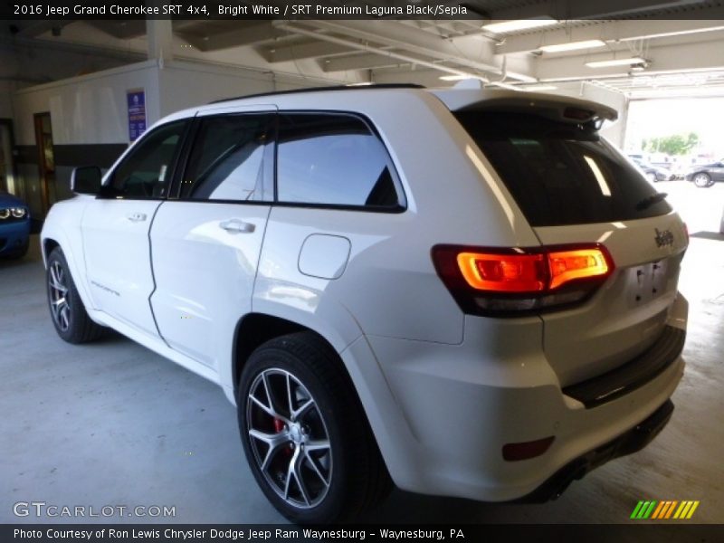 Bright White / SRT Premium Laguna Black/Sepia 2016 Jeep Grand Cherokee SRT 4x4