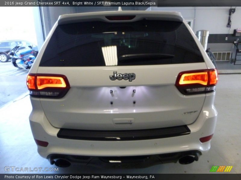 Bright White / SRT Premium Laguna Black/Sepia 2016 Jeep Grand Cherokee SRT 4x4