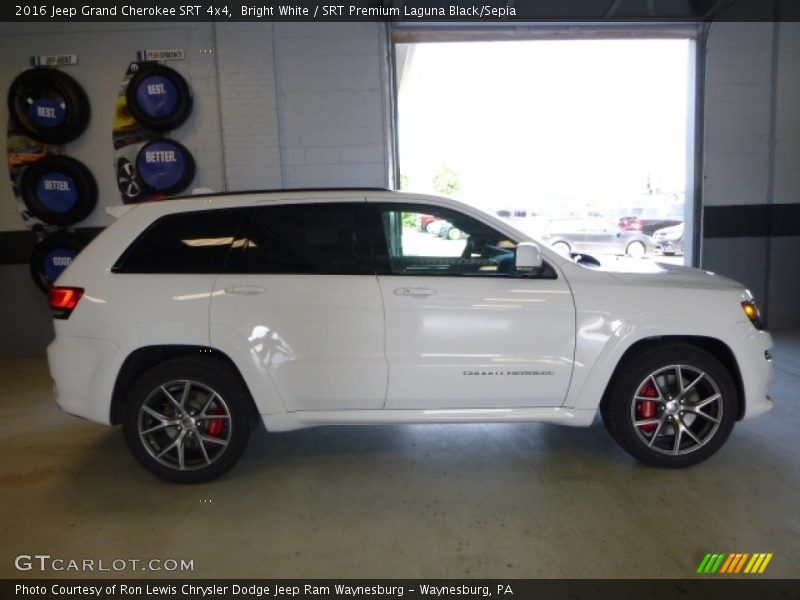 Bright White / SRT Premium Laguna Black/Sepia 2016 Jeep Grand Cherokee SRT 4x4