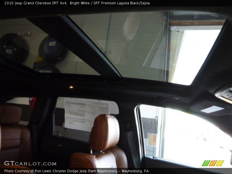 Bright White / SRT Premium Laguna Black/Sepia 2016 Jeep Grand Cherokee SRT 4x4