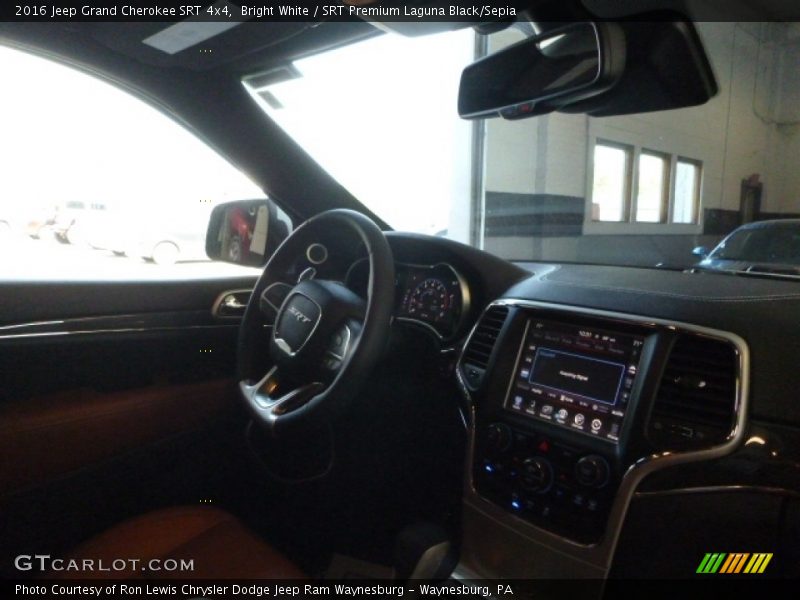 Bright White / SRT Premium Laguna Black/Sepia 2016 Jeep Grand Cherokee SRT 4x4