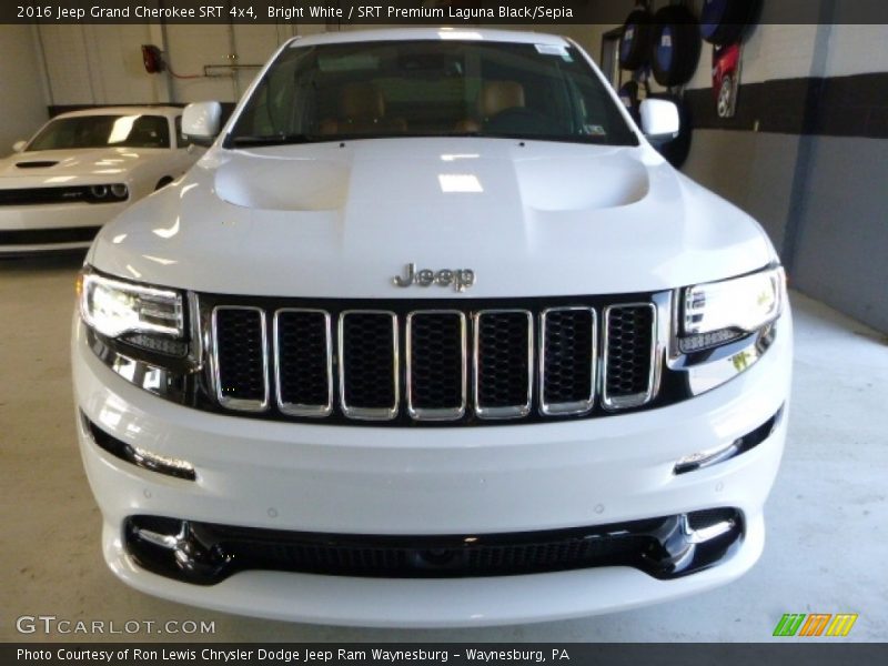 Bright White / SRT Premium Laguna Black/Sepia 2016 Jeep Grand Cherokee SRT 4x4