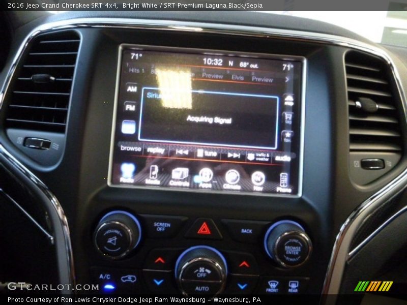 Bright White / SRT Premium Laguna Black/Sepia 2016 Jeep Grand Cherokee SRT 4x4