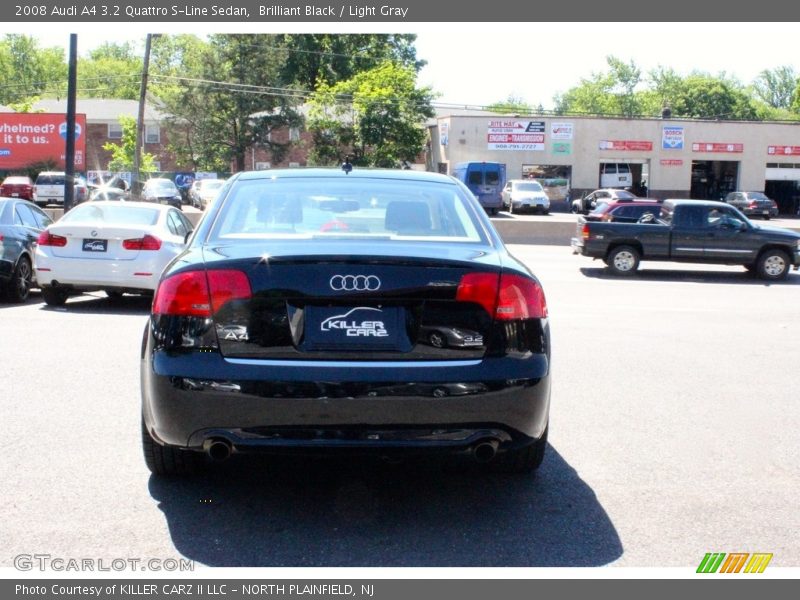 Brilliant Black / Light Gray 2008 Audi A4 3.2 Quattro S-Line Sedan