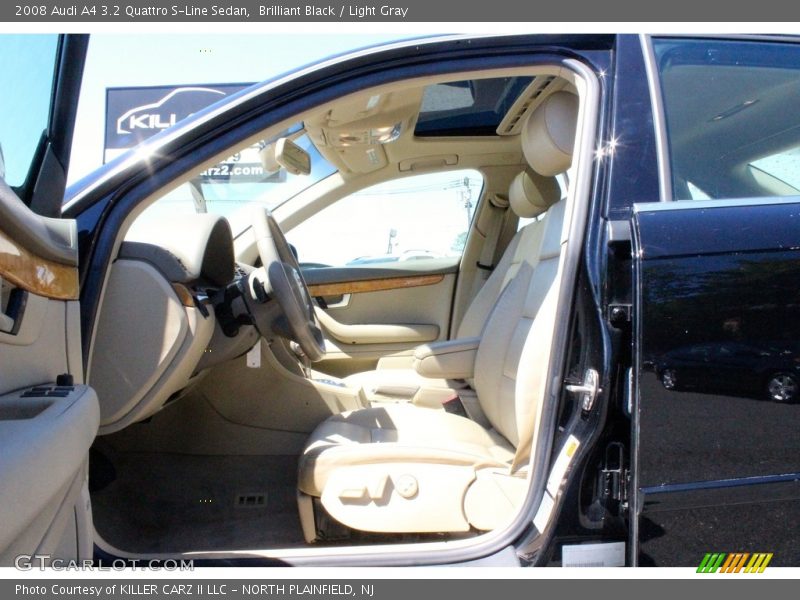 Brilliant Black / Light Gray 2008 Audi A4 3.2 Quattro S-Line Sedan