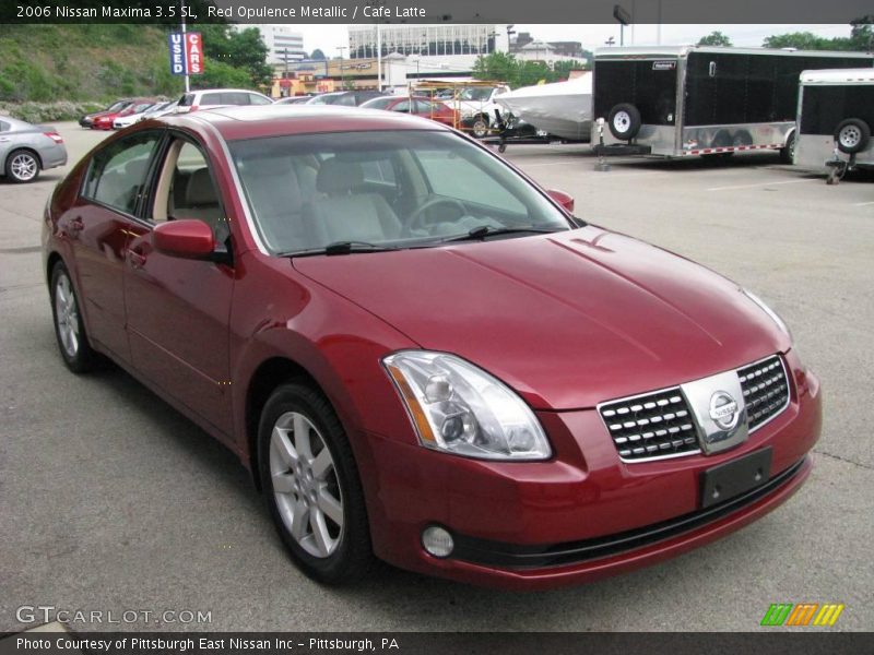 Red Opulence Metallic / Cafe Latte 2006 Nissan Maxima 3.5 SL