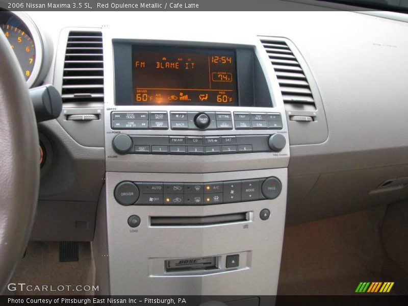 Red Opulence Metallic / Cafe Latte 2006 Nissan Maxima 3.5 SL