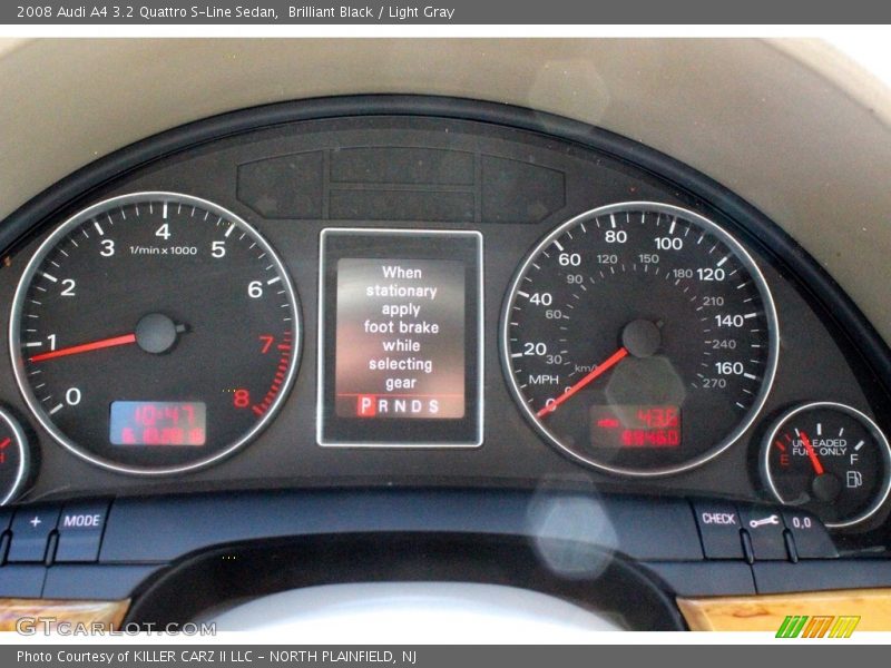Brilliant Black / Light Gray 2008 Audi A4 3.2 Quattro S-Line Sedan