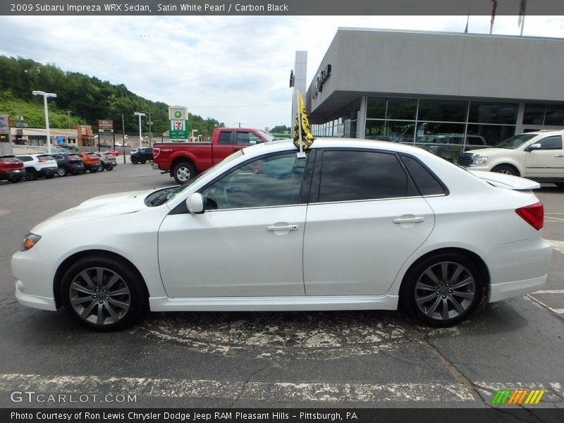 Satin White Pearl / Carbon Black 2009 Subaru Impreza WRX Sedan