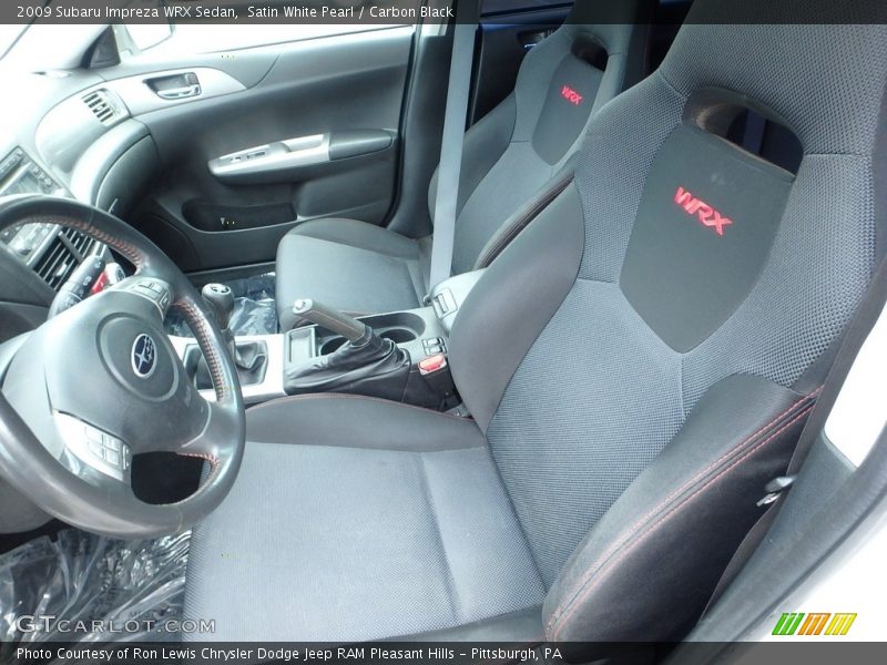 Satin White Pearl / Carbon Black 2009 Subaru Impreza WRX Sedan