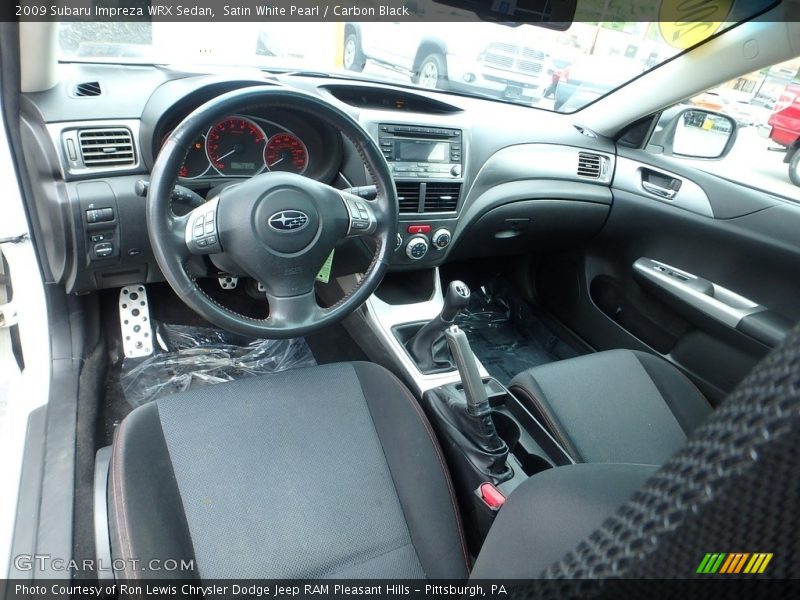 Satin White Pearl / Carbon Black 2009 Subaru Impreza WRX Sedan