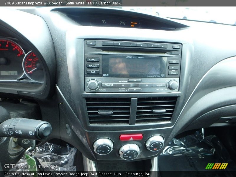 Satin White Pearl / Carbon Black 2009 Subaru Impreza WRX Sedan