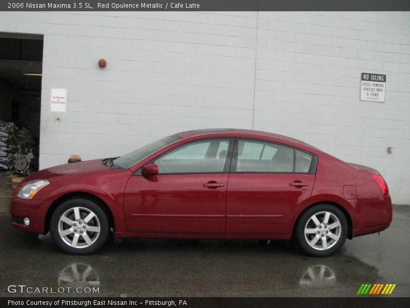 Red Opulence Metallic / Cafe Latte 2006 Nissan Maxima 3.5 SL