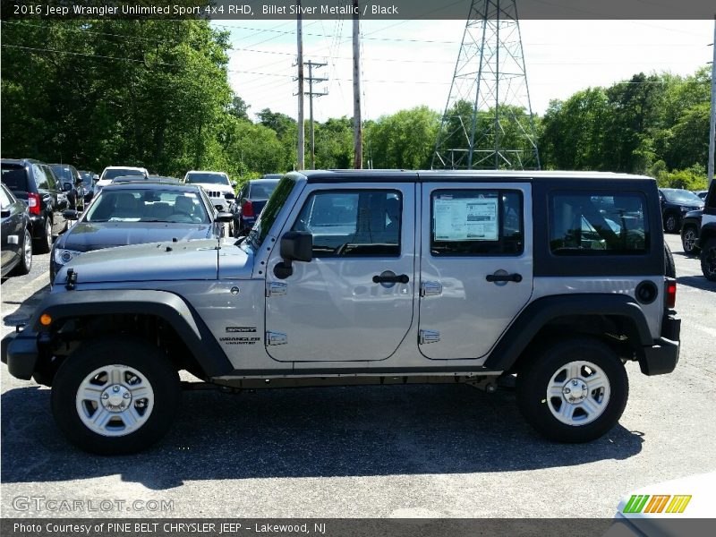 Billet Silver Metallic / Black 2016 Jeep Wrangler Unlimited Sport 4x4 RHD